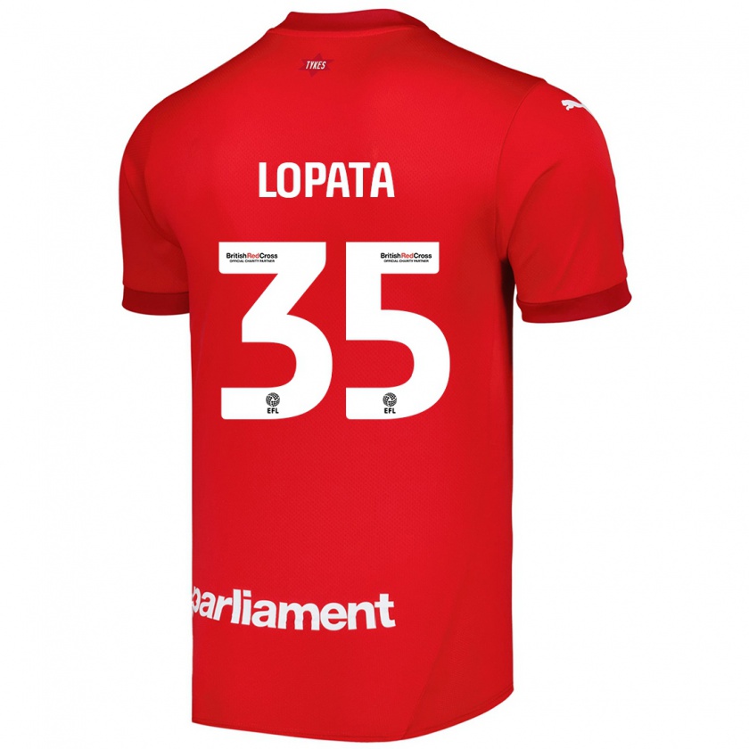 Kandiny Hombre Camiseta Kacper Lopata #35 Rojo 1ª Equipación 2024/25 La Camisa Chile