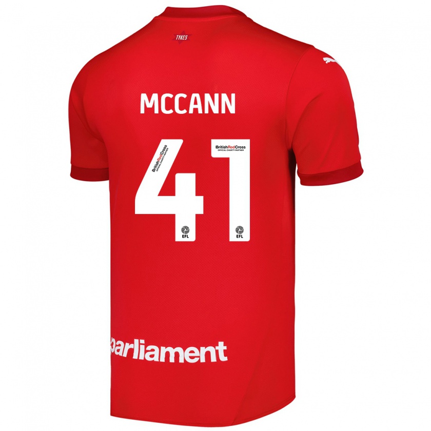 Kandiny Hombre Camiseta Bayley Mccann #41 Rojo 1ª Equipación 2024/25 La Camisa Chile