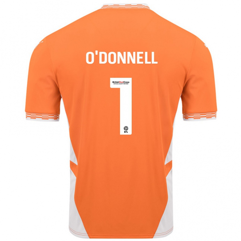 Kandiny Hombre Camiseta Richard O'donnell #1 Naranja Blanco 1ª Equipación 2024/25 La Camisa Chile