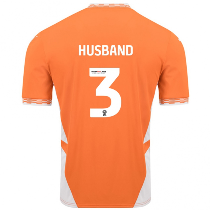 Kandiny Hombre Camiseta James Husband #3 Naranja Blanco 1ª Equipación 2024/25 La Camisa Chile