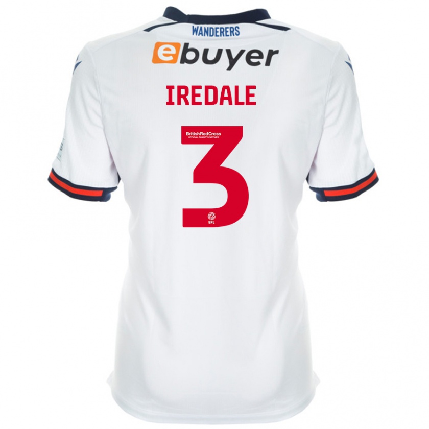 Kandiny Hombre Camiseta Jack Iredale #3 Blanco 1ª Equipación 2024/25 La Camisa Chile