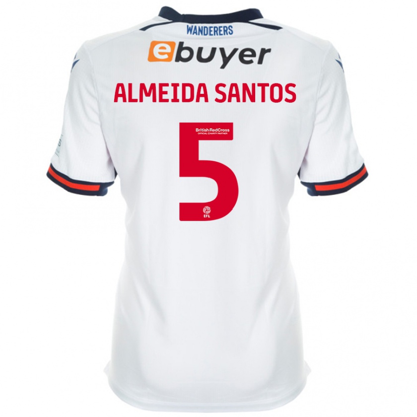 Kandiny Hombre Camiseta Ricardo Santos #5 Blanco 1ª Equipación 2024/25 La Camisa Chile