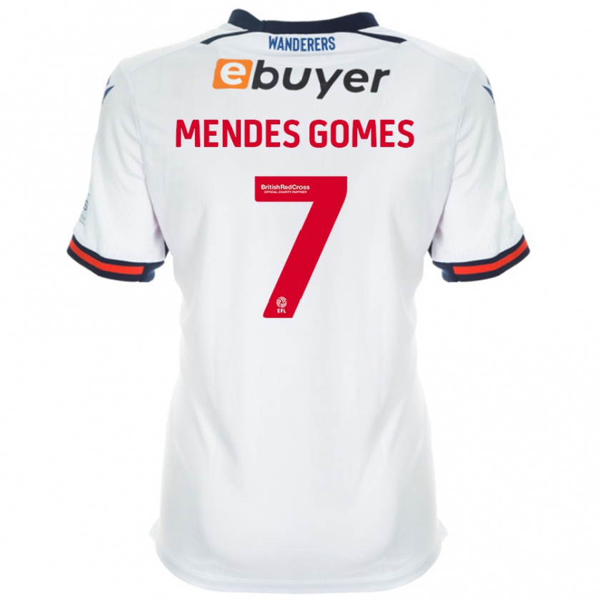 Kandiny Hombre Camiseta Carlos Mendes #7 Blanco 1ª Equipación 2024/25 La Camisa Chile