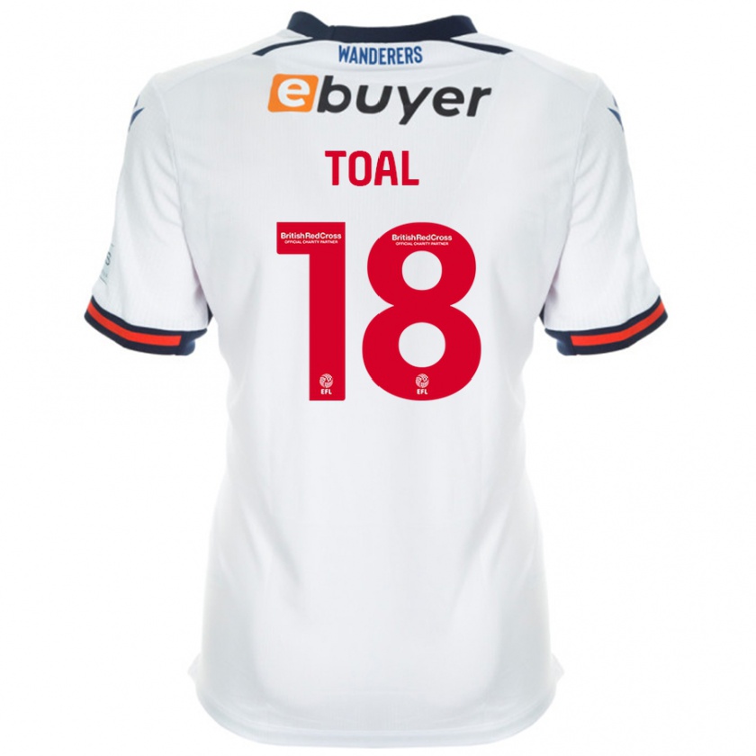 Kandiny Hombre Camiseta Eoin Toal #18 Blanco 1ª Equipación 2024/25 La Camisa Chile