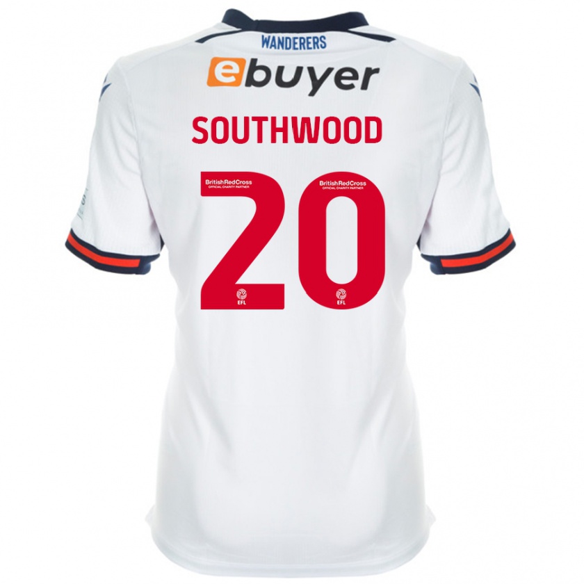 Kandiny Hombre Camiseta Luke Southwood #20 Blanco 1ª Equipación 2024/25 La Camisa Chile