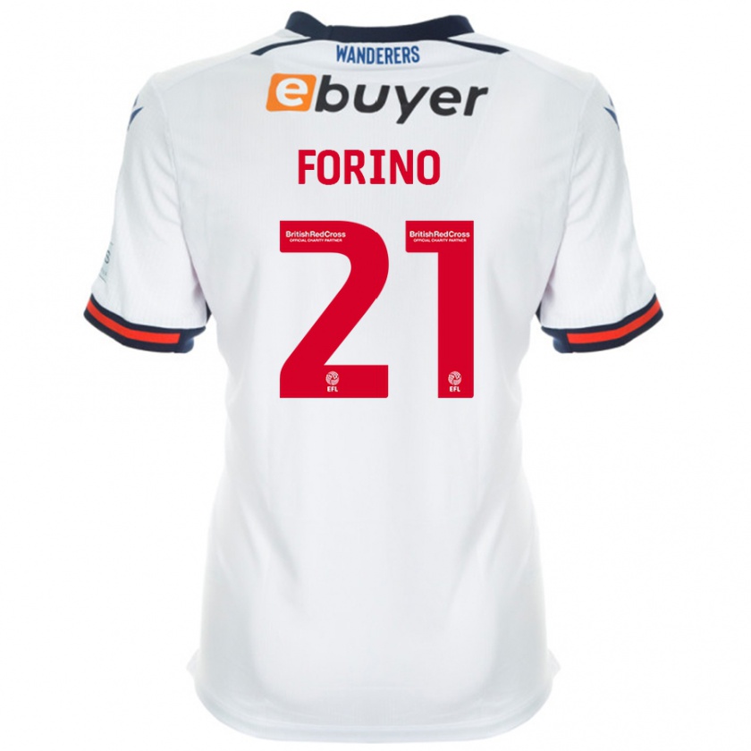 Kandiny Hombre Camiseta Chris Forino #21 Blanco 1ª Equipación 2024/25 La Camisa Chile