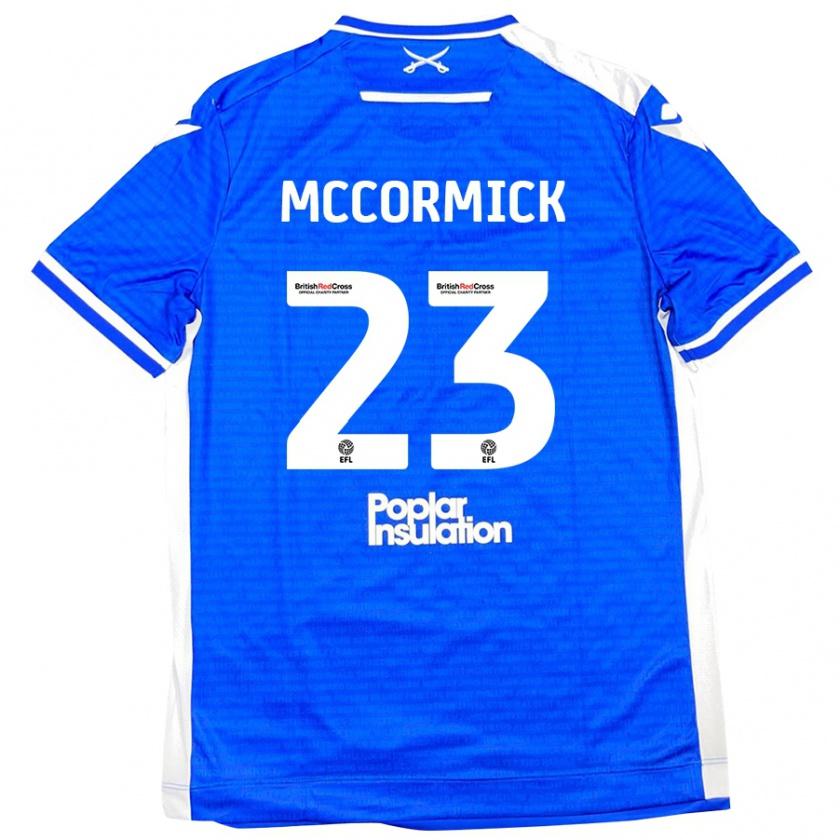 Kandiny Hombre Camiseta Luke Mccormick #23 Azul Blanco 1ª Equipación 2024/25 La Camisa Chile