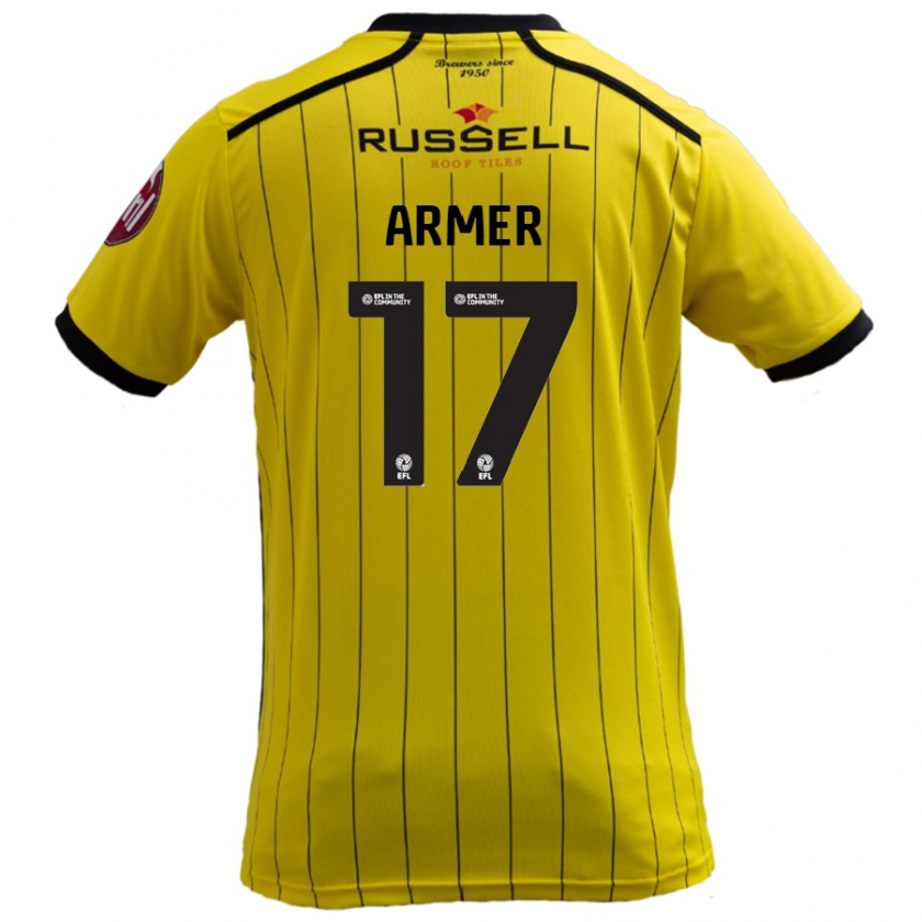 Kandiny Hombre Camiseta Jack Armer #17 Amarillo 1ª Equipación 2024/25 La Camisa Chile