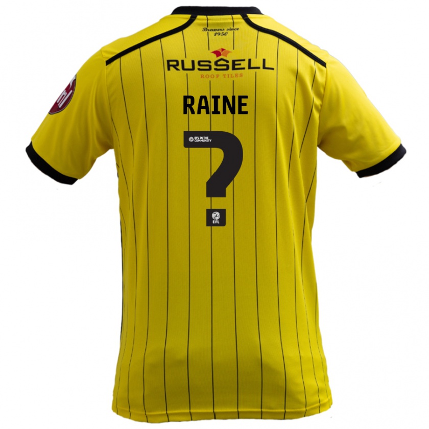 Kandiny Hombre Camiseta Max Raine #0 Amarillo 1ª Equipación 2024/25 La Camisa Chile