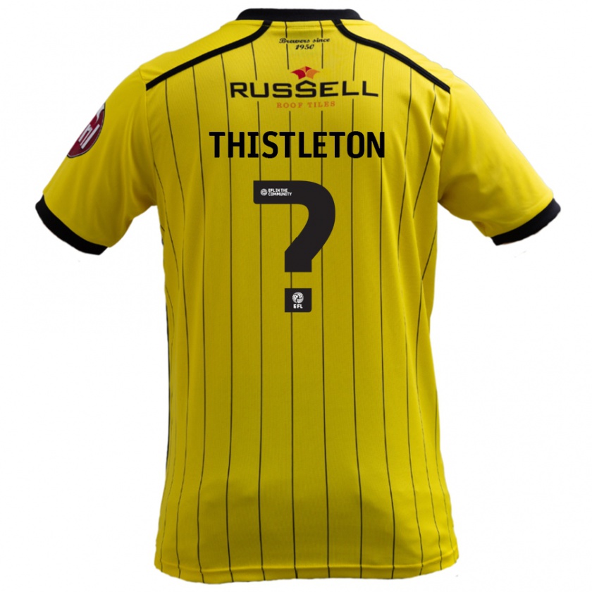 Kandiny Hombre Camiseta Bodi Thistleton #0 Amarillo 1ª Equipación 2024/25 La Camisa Chile