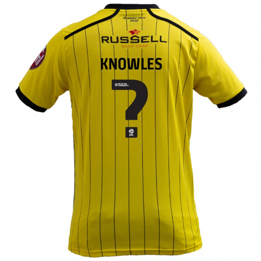 Kandiny Hombre Camiseta Charlie Knowles #0 Amarillo 1ª Equipación 2024/25 La Camisa Chile