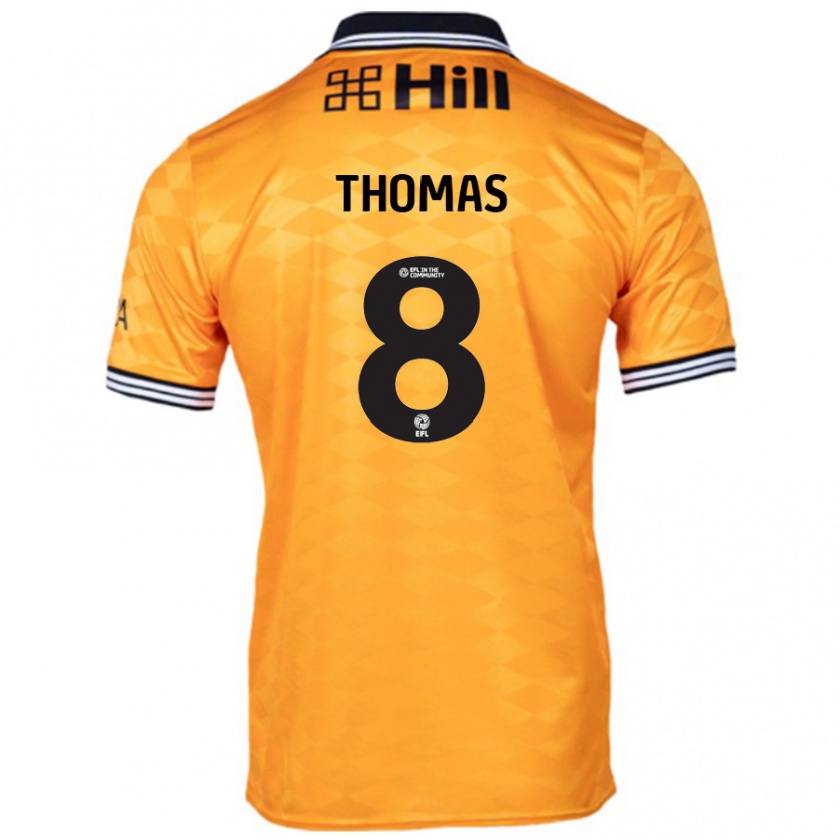 Kandiny Hombre Camiseta George Thomas #8 Naranja 1ª Equipación 2024/25 La Camisa Chile