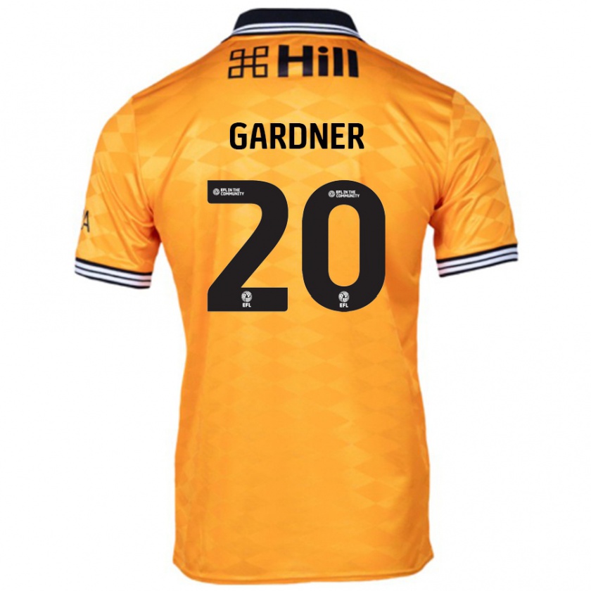 Kandiny Hombre Camiseta Gary Gardner #20 Naranja 1ª Equipación 2024/25 La Camisa Chile