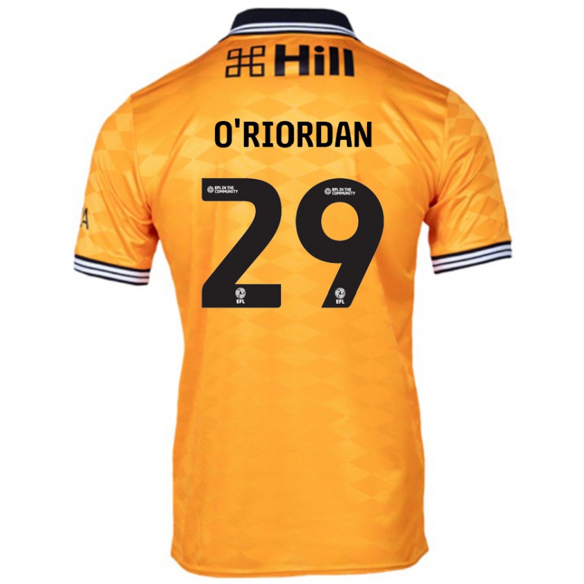 Kandiny Hombre Camiseta Connor O'riordan #29 Naranja 1ª Equipación 2024/25 La Camisa Chile