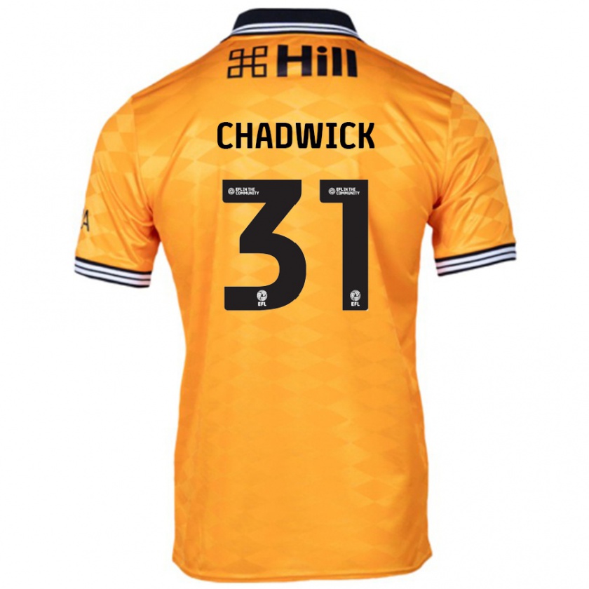 Kandiny Hombre Camiseta Louis Chadwick #31 Naranja 1ª Equipación 2024/25 La Camisa Chile