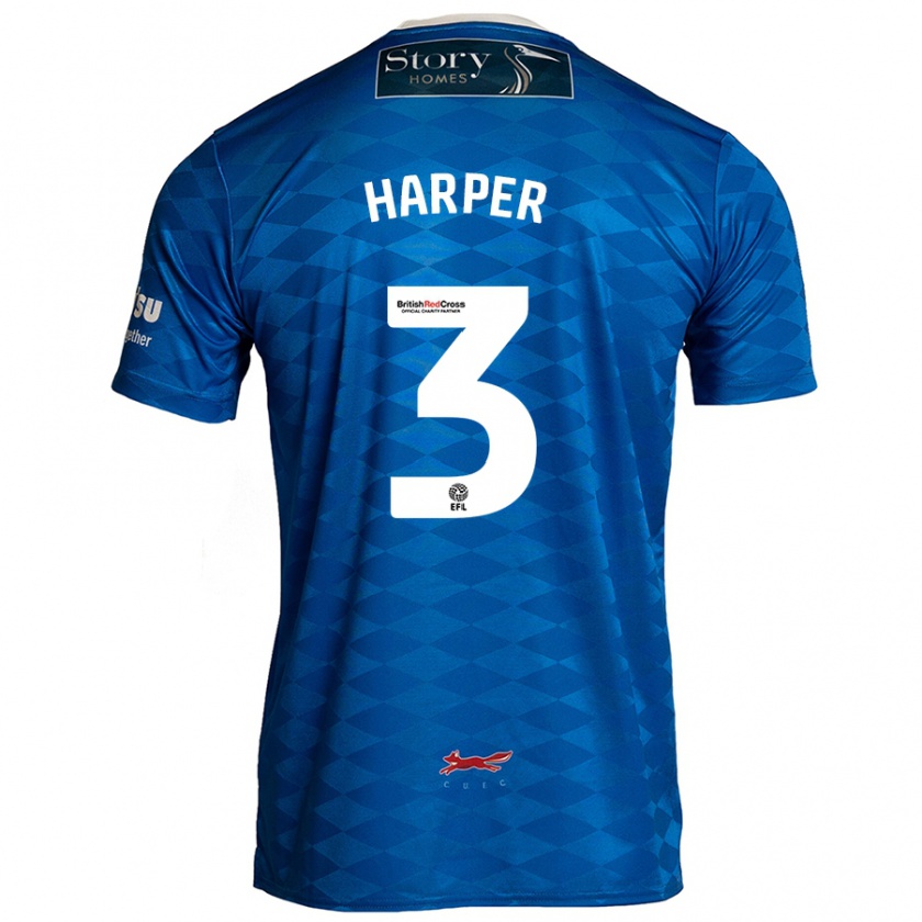 Kandiny Hombre Camiseta Cameron Harper #3 Azul 1ª Equipación 2024/25 La Camisa Chile