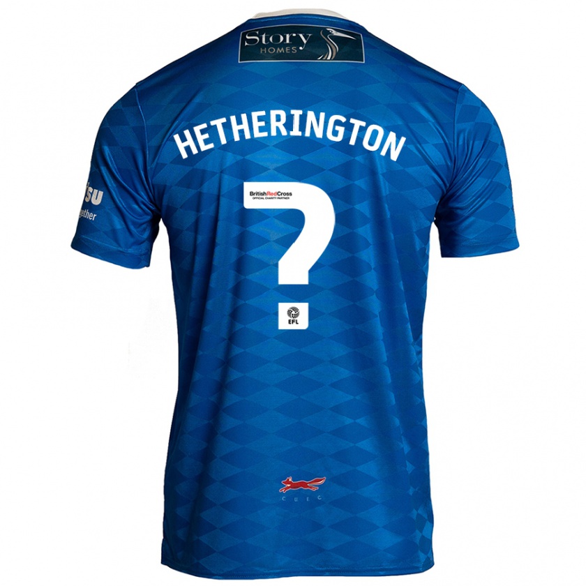 Kandiny Hombre Camiseta Sam Hetherington #0 Azul 1ª Equipación 2024/25 La Camisa Chile