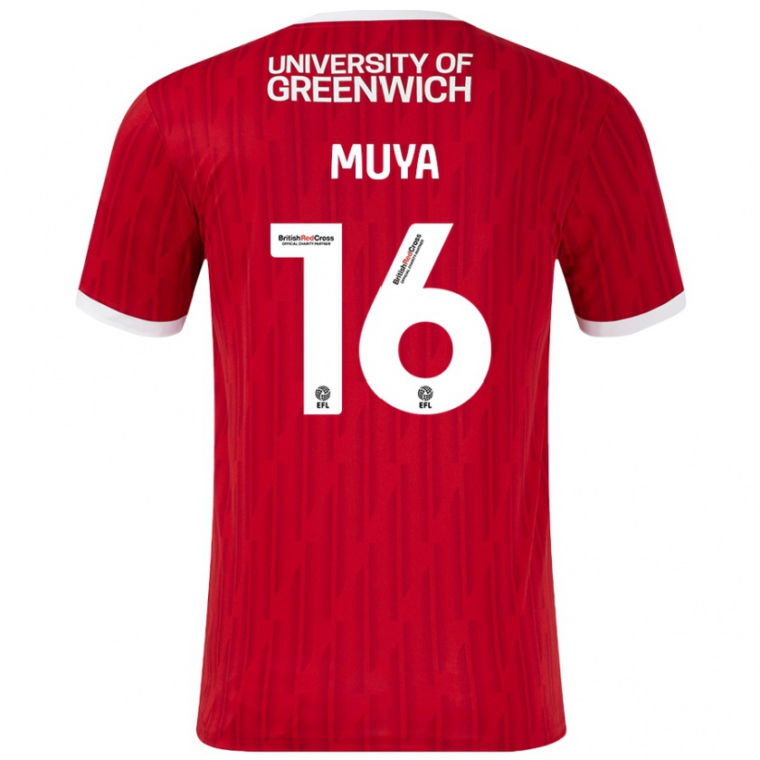 Kandiny Hombre Camiseta Karin Muya #16 Rojo Blanco 1ª Equipación 2024/25 La Camisa Chile