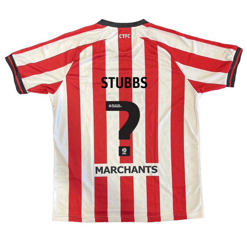 Kandiny Hombre Camiseta Sam Stubbs #0 Rojo Blanco 1ª Equipación 2024/25 La Camisa Chile