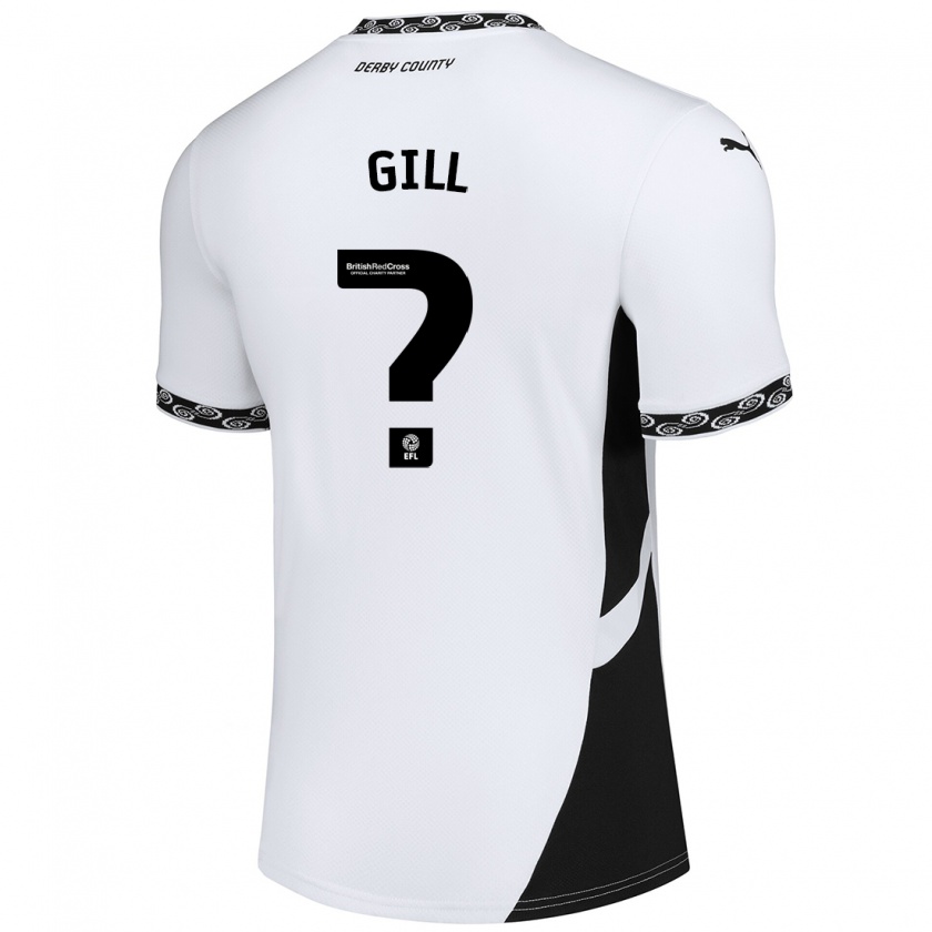 Kandiny Hombre Camiseta Tristan Gill #0 Blanco Negro 1ª Equipación 2024/25 La Camisa Chile