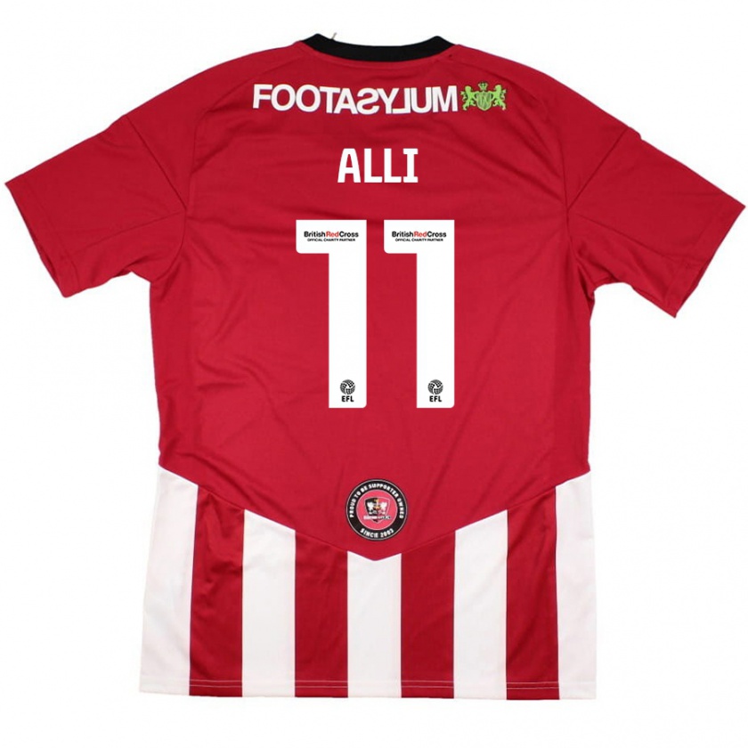 Kandiny Hombre Camiseta Millenic Alli #11 Rojo Blanco 1ª Equipación 2024/25 La Camisa Chile