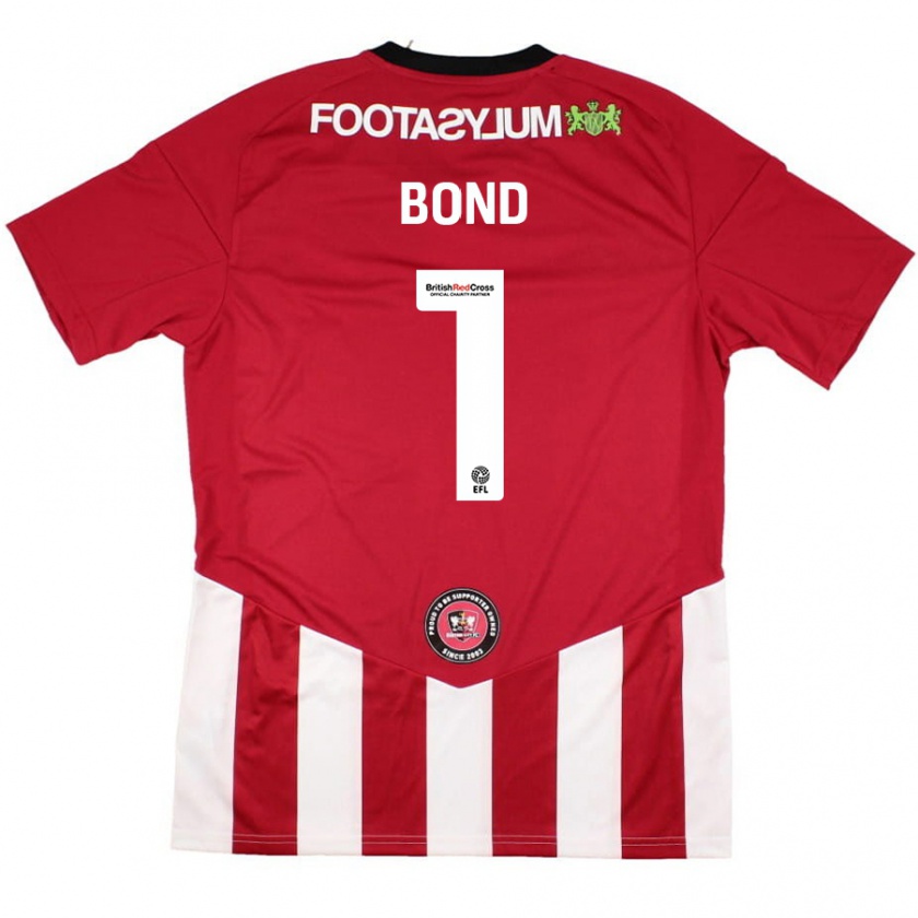 Kandiny Hombre Camiseta Abbi Bond #1 Rojo Blanco 1ª Equipación 2024/25 La Camisa Chile