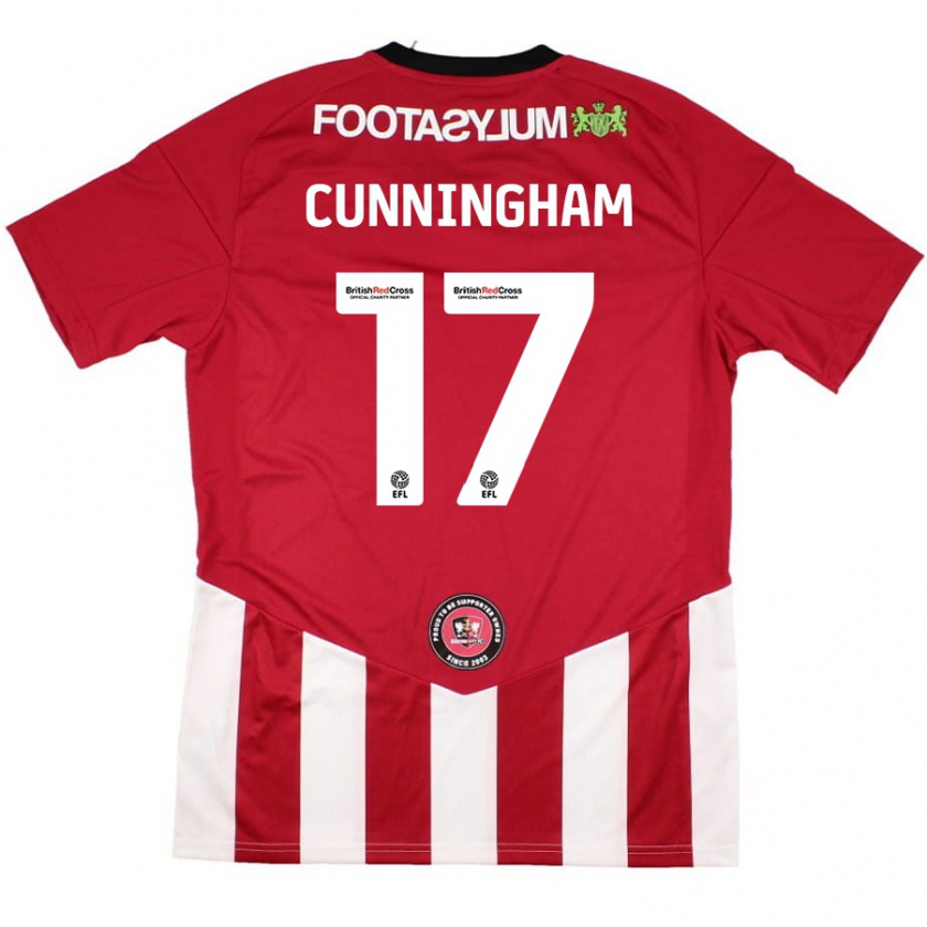 Kandiny Hombre Camiseta Zoe Cunningham #17 Rojo Blanco 1ª Equipación 2024/25 La Camisa Chile