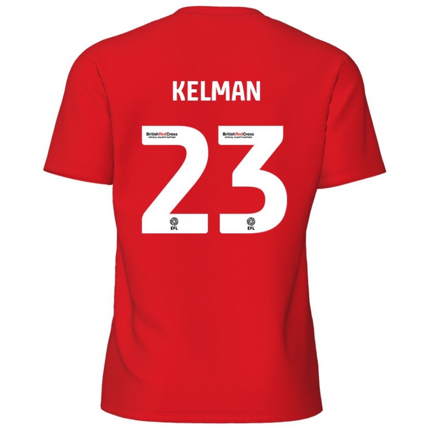 Kandiny Hombre Camiseta Charlie Kelman #23 Rojo 1ª Equipación 2024/25 La Camisa Chile