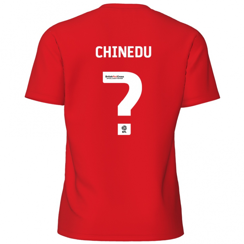 Kandiny Hombre Camiseta Phillip Chinedu #0 Rojo 1ª Equipación 2024/25 La Camisa Chile