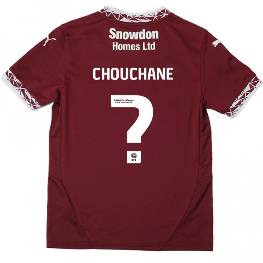 Kandiny Hombre Camiseta Samy Chouchane #0 Borgoña 1ª Equipación 2024/25 La Camisa Chile