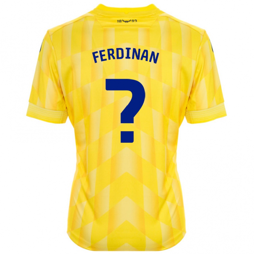 Kandiny Hombre Camiseta Marselino Ferdinan #0 Amarillo 1ª Equipación 2024/25 La Camisa Chile