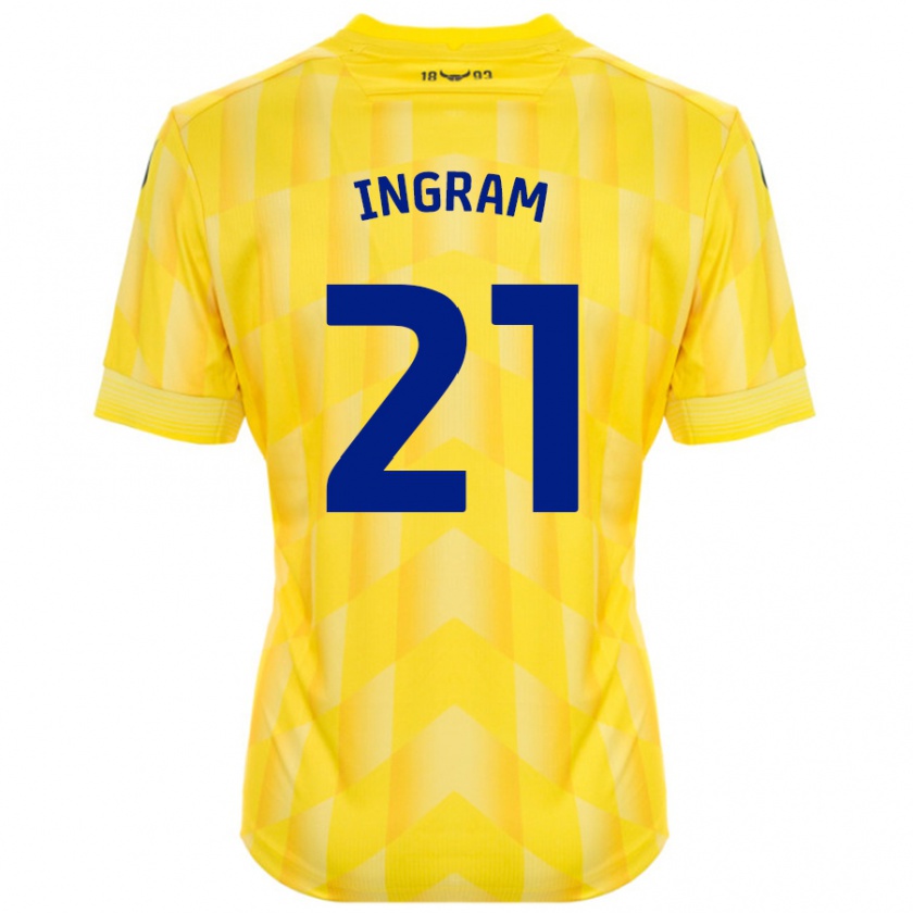 Kandiny Hombre Camiseta Matt Ingram #21 Amarillo 1ª Equipación 2024/25 La Camisa Chile