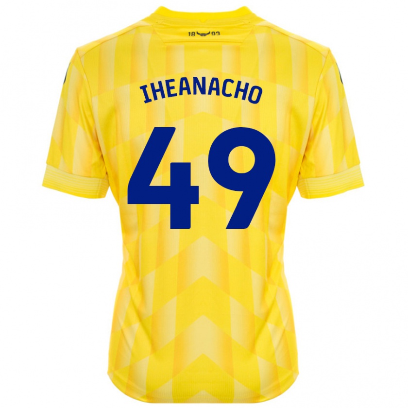 Kandiny Hombre Camiseta Josh Iheanacho #49 Amarillo 1ª Equipación 2024/25 La Camisa Chile