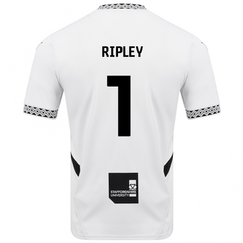 Kandiny Hombre Camiseta Connor Ripley #1 Blanco 1ª Equipación 2024/25 La Camisa Chile