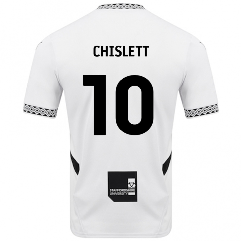 Kandiny Hombre Camiseta Ethan Chislett #10 Blanco 1ª Equipación 2024/25 La Camisa Chile