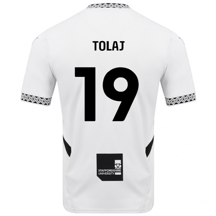 Kandiny Hombre Camiseta Lorent Tolaj #19 Blanco 1ª Equipación 2024/25 La Camisa Chile