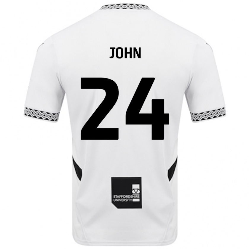 Kandiny Hombre Camiseta Kyle John #24 Blanco 1ª Equipación 2024/25 La Camisa Chile