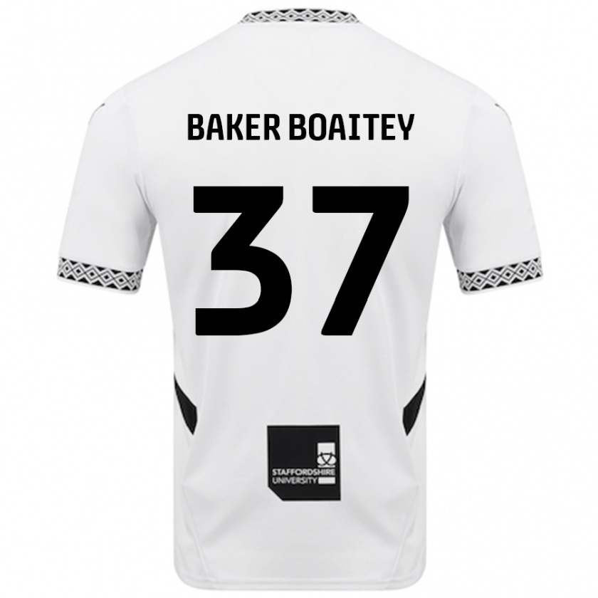 Kandiny Hombre Camiseta Benicio Baker-Boaitey #37 Blanco 1ª Equipación 2024/25 La Camisa Chile