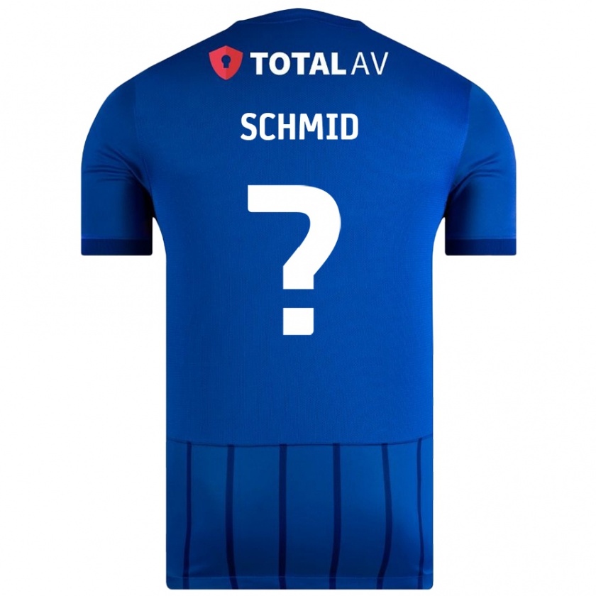 Kandiny Hombre Camiseta Nicolas Schmid #0 Azul 1ª Equipación 2024/25 La Camisa Chile