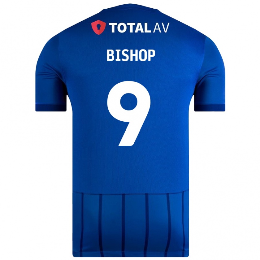 Kandiny Hombre Camiseta Colby Bishop #9 Azul 1ª Equipación 2024/25 La Camisa Chile