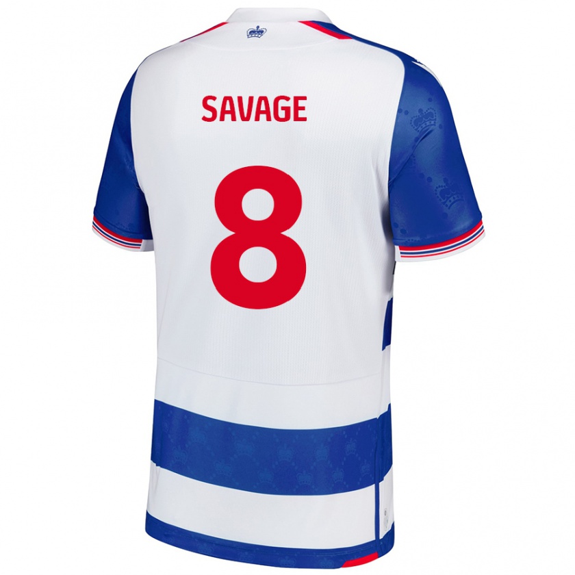 Kandiny Hombre Camiseta Charlie Savage #8 Azul Blanco 1ª Equipación 2024/25 La Camisa Chile