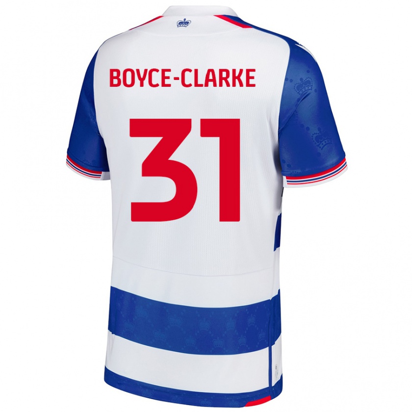 Kandiny Hombre Camiseta Coniah Boyce-Clarke #31 Azul Blanco 1ª Equipación 2024/25 La Camisa Chile