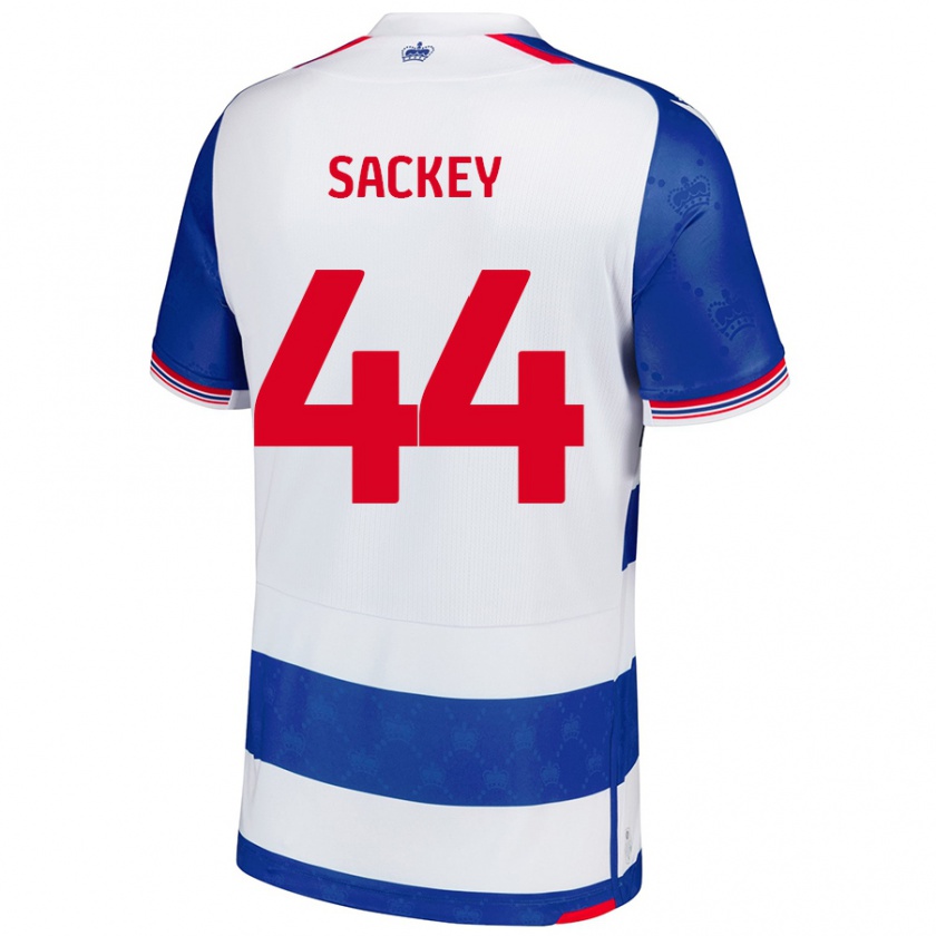 Kandiny Hombre Camiseta Tyler Sackey #44 Azul Blanco 1ª Equipación 2024/25 La Camisa Chile