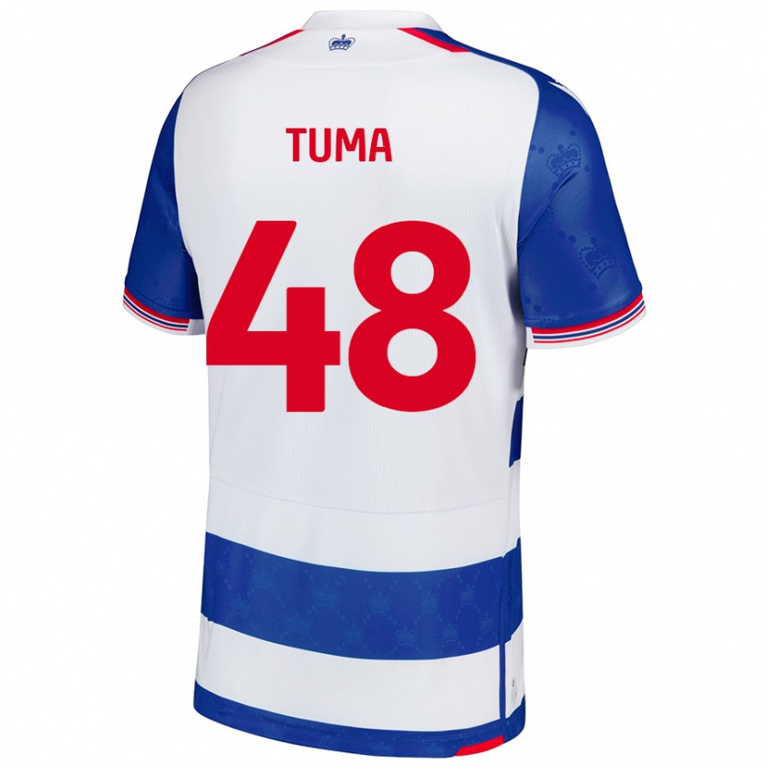 Kandiny Hombre Camiseta Basil Tuma #48 Azul Blanco 1ª Equipación 2024/25 La Camisa Chile