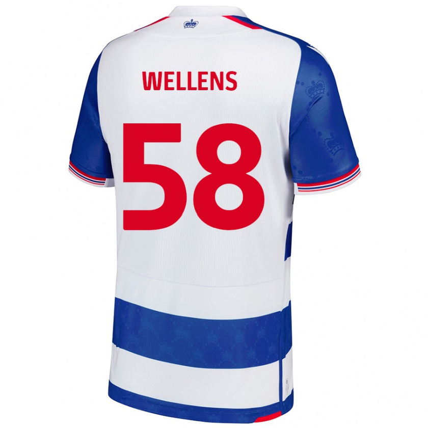 Kandiny Hombre Camiseta Charlie Wellens #58 Azul Blanco 1ª Equipación 2024/25 La Camisa Chile