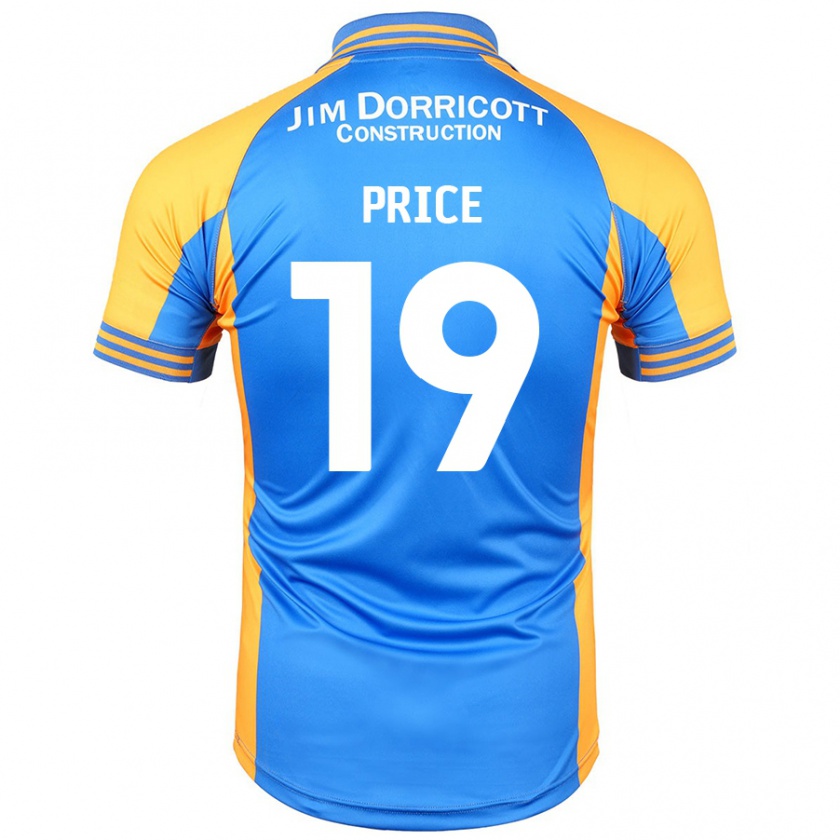 Kandiny Hombre Camiseta Jack Price #19 Azul Ámbar 1ª Equipación 2024/25 La Camisa Chile