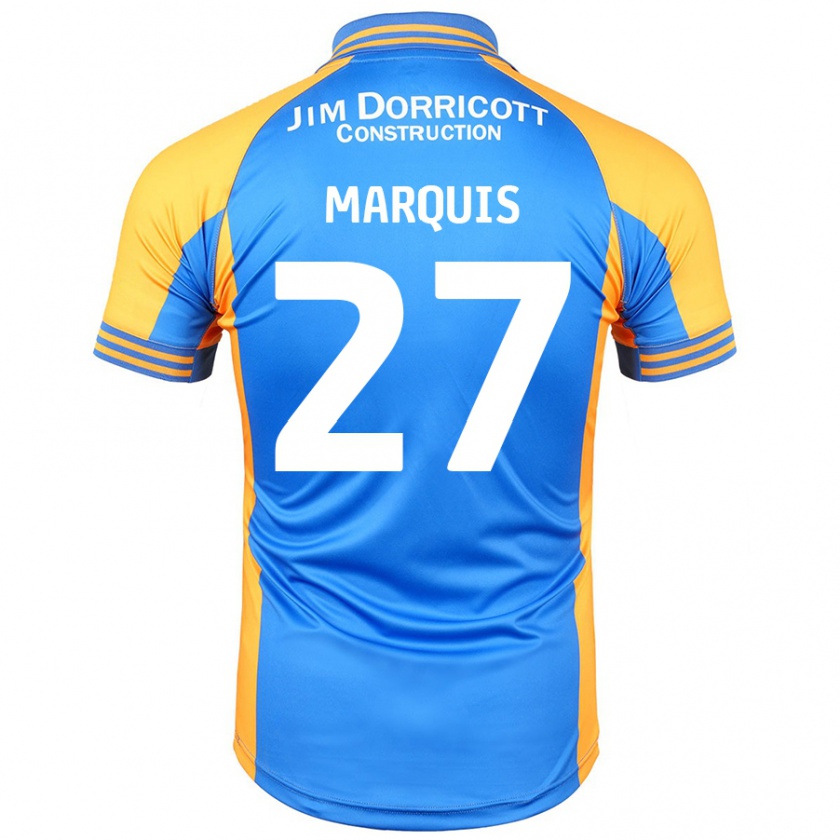 Kandiny Hombre Camiseta John Marquis #27 Azul Ámbar 1ª Equipación 2024/25 La Camisa Chile