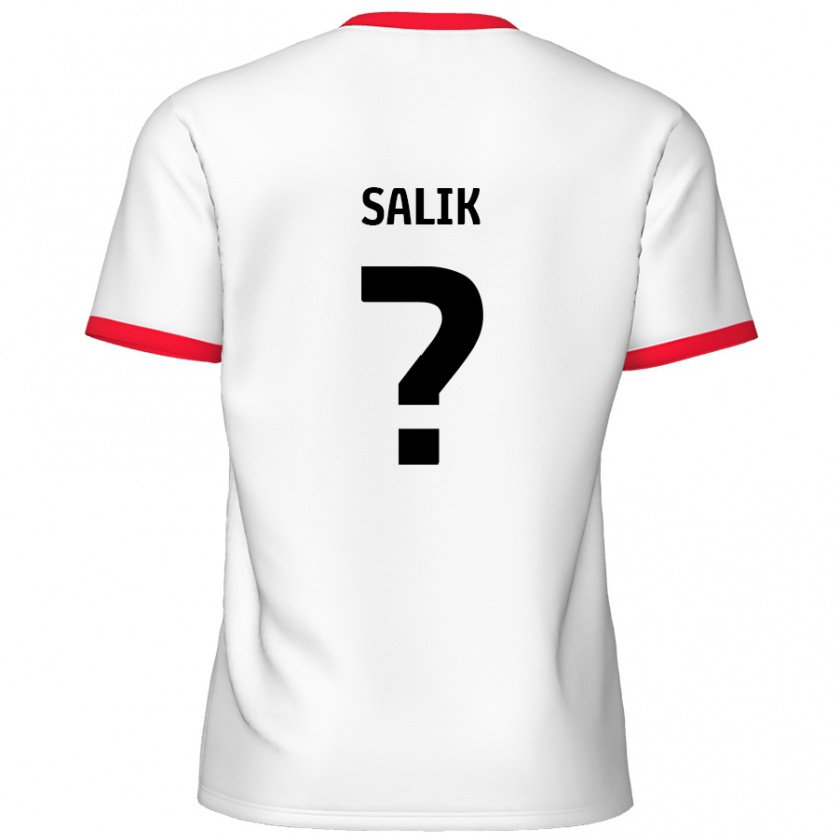 Kandiny Hombre Camiseta Tanil Salik #0 Blanco Rojo 1ª Equipación 2024/25 La Camisa Chile