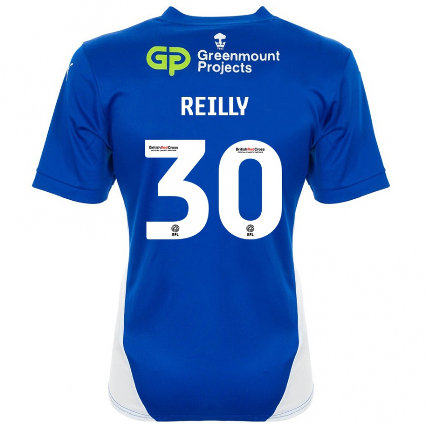 Kandiny Hombre Camiseta Jack Reilly #30 Azul Blanco 1ª Equipación 2024/25 La Camisa Chile