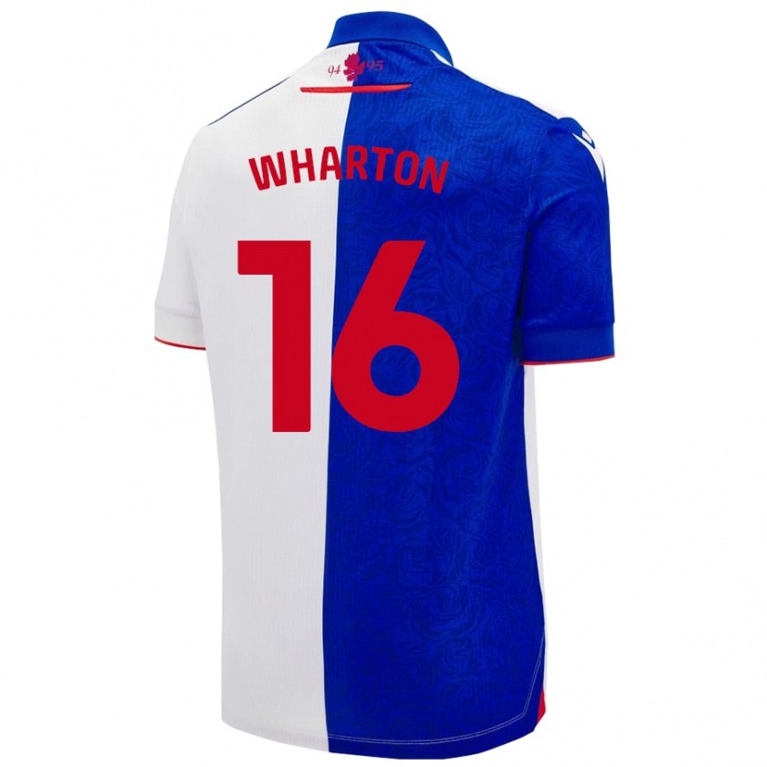 Kandiny Hombre Camiseta Scott Wharton #16 Azul Cielo Blanco 1ª Equipación 2024/25 La Camisa Chile